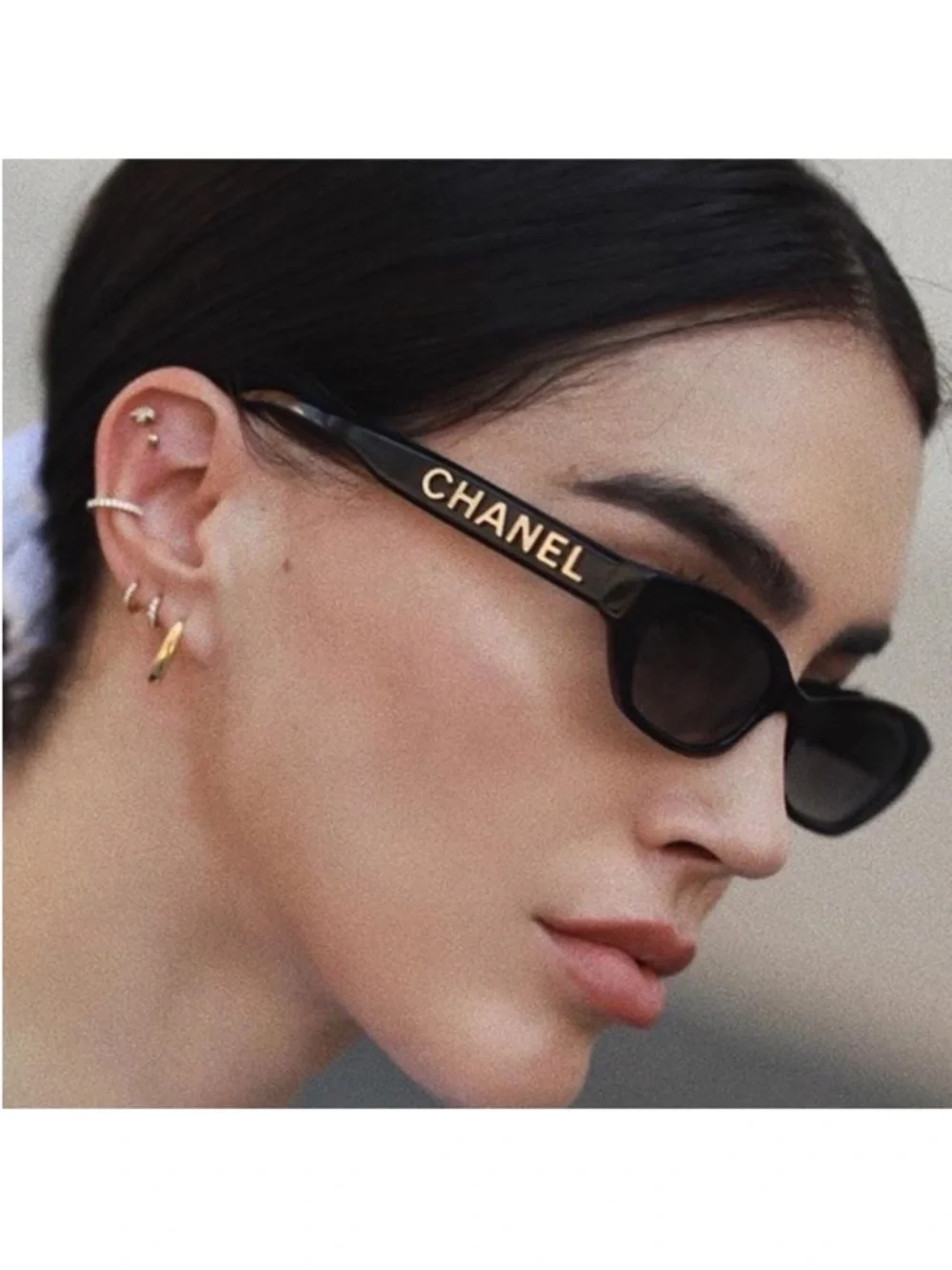 New Chanel Limited Edition rectangle sunglasses A71280 from 2018 collection.